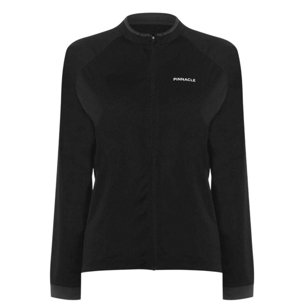 Pinnacle Womens/Ladies Logo Long-Sleeved Cycling Jersey / Black